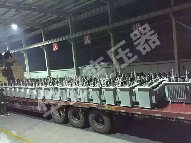 中山非晶合金变压器发货现场